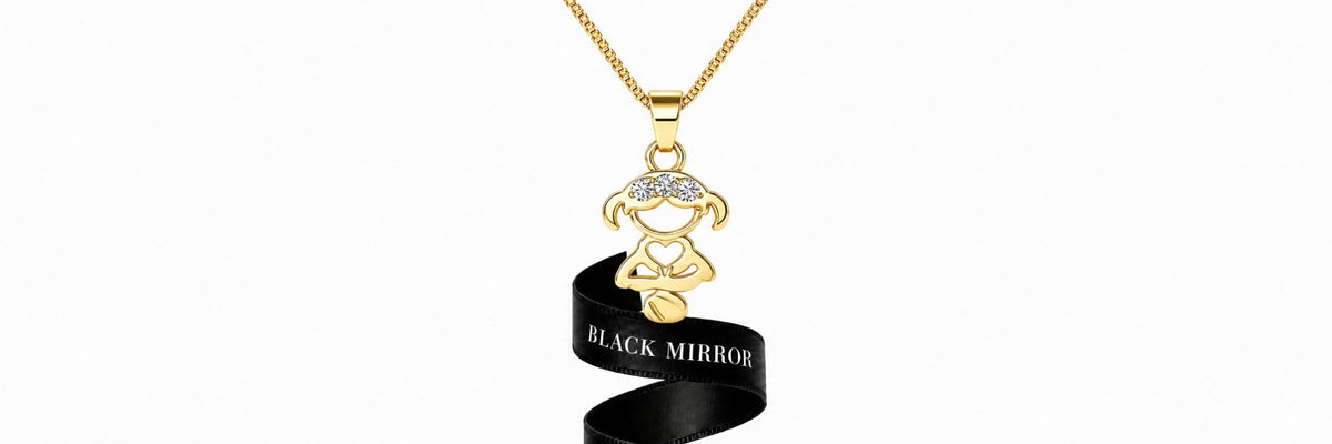 Colar Feminino Meinina Solitária de Mercúrio Banhada em ouro 24k