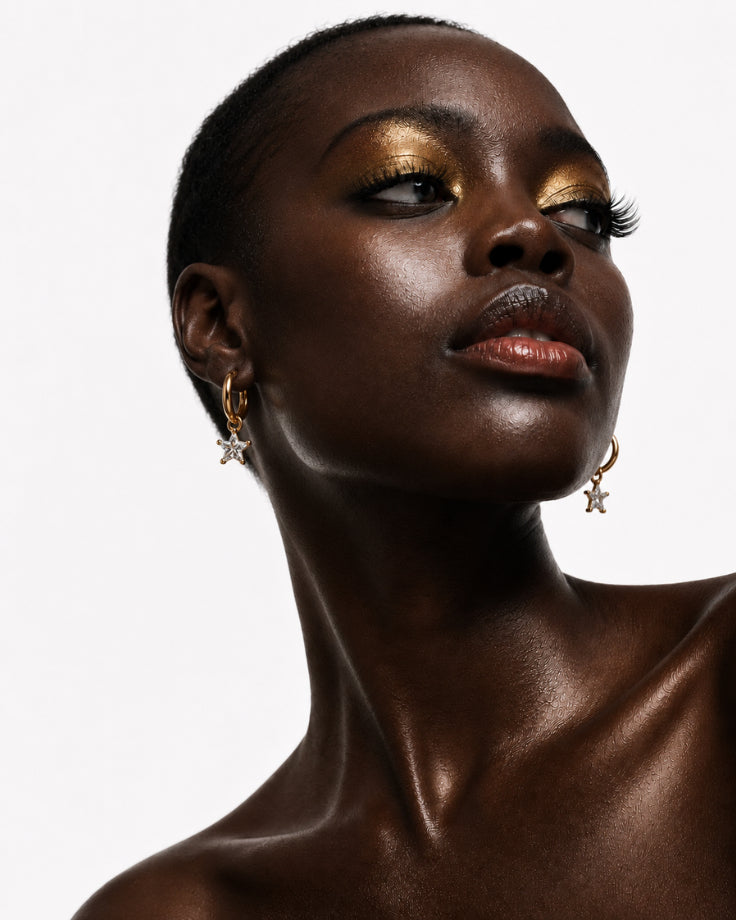 Brincos Femininos Allende Banhados a Ouro 24k com Zircônia