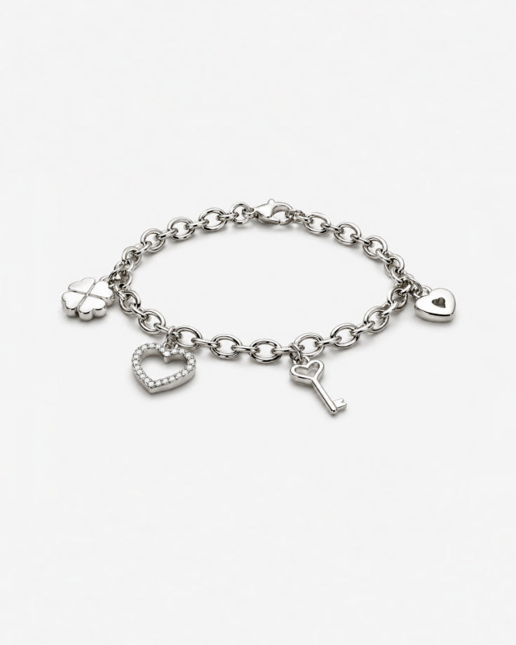 Pulseira Feminina - Lunara Banhada a Ouro Branco 24k 