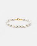 Pulseira Feminina Lemúria Banhada em Ouro 24k com Pérolas