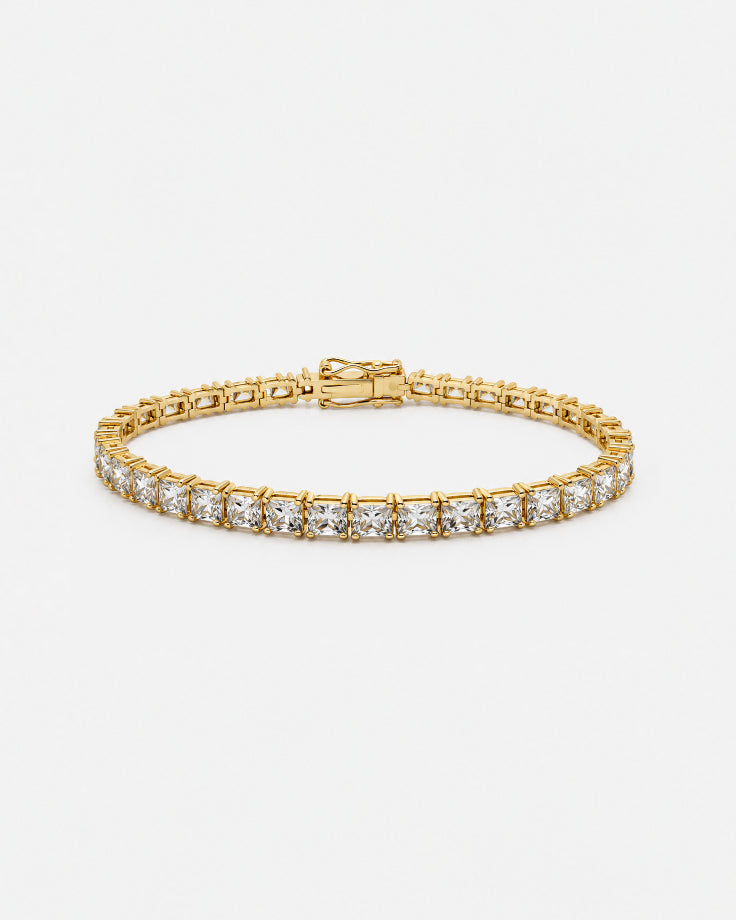 Pulseira Gandara em Ouro 24k com Zircônia