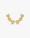 Brincos Femininos Cordis Banhados a Ouro 24k com Zircônia