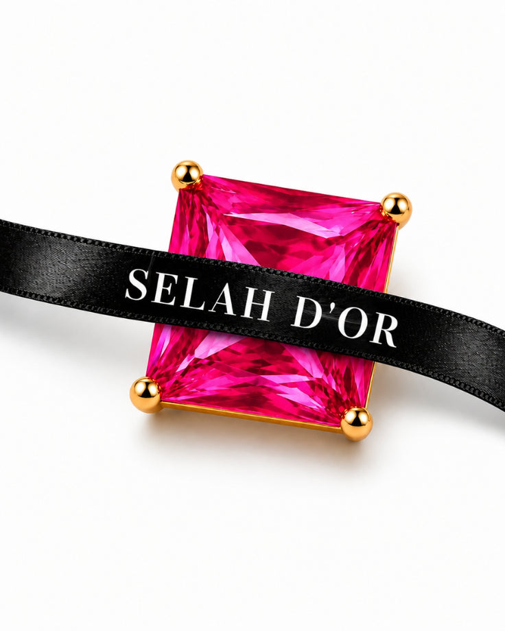 Brincos Femininos Socotra Banhados a Ouro 24k com Zircônia Rosa
