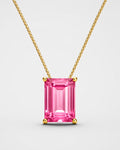 Colar Feminino Rhodon Banhado a Ouro 24k com Zircônia Rosa