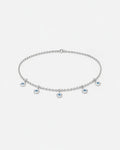 Colar Choker Olho Grego Feminino - Creta Banhado a Ouro Branco 24k