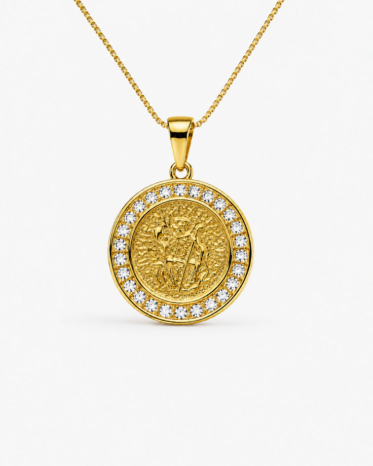 Colar Feminino - São Miguel Banhado em Ouro 24k 
