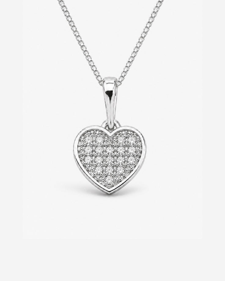 Colar Feminino Coração Amara em Prata 925 com Zircônia