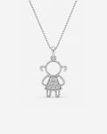 Colar Perséfone Mãe e Filha em Prata 925 com Zircônia