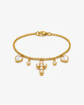 Pulseira Feminina Madre Pérola de Ilha Madagascar Banhada em ouro 24k