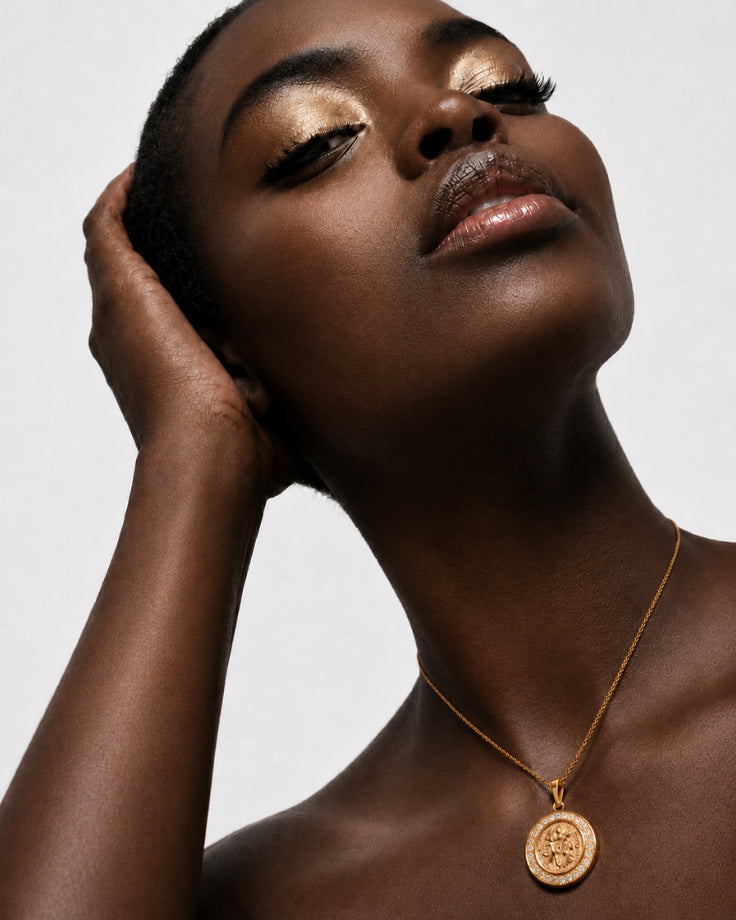 Colar Feminino - São Miguel Banhado em Ouro 24k 