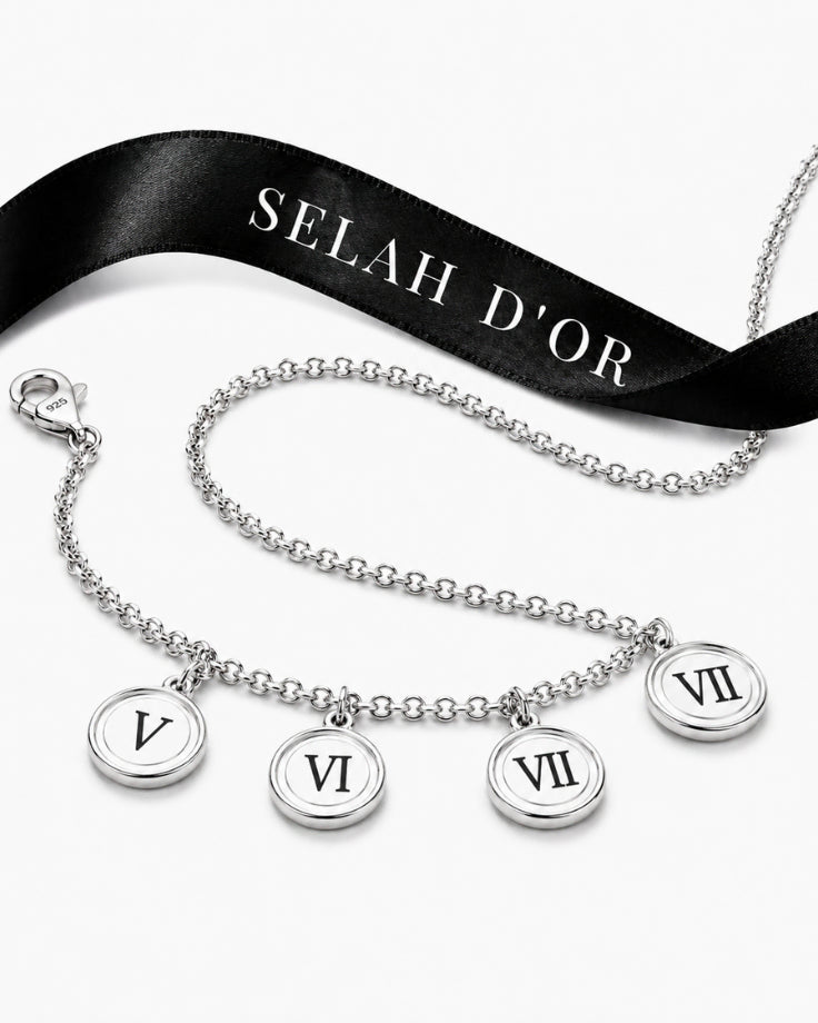 Pulseira Feminina - Leges Dei Aeternae Banhada a Ouro Branco 24k