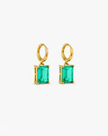 Brincos Thule - Banhado a Ouro 24k com Zircônia Verde
