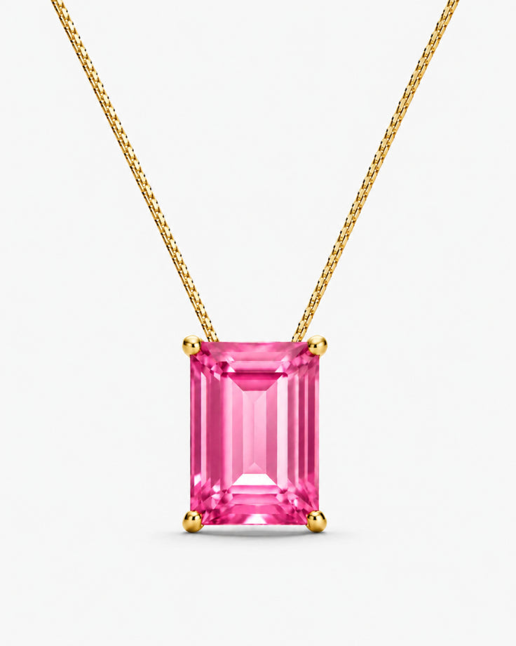 Colar Feminino Rhodon Rosa Banhado a Ouro 24k