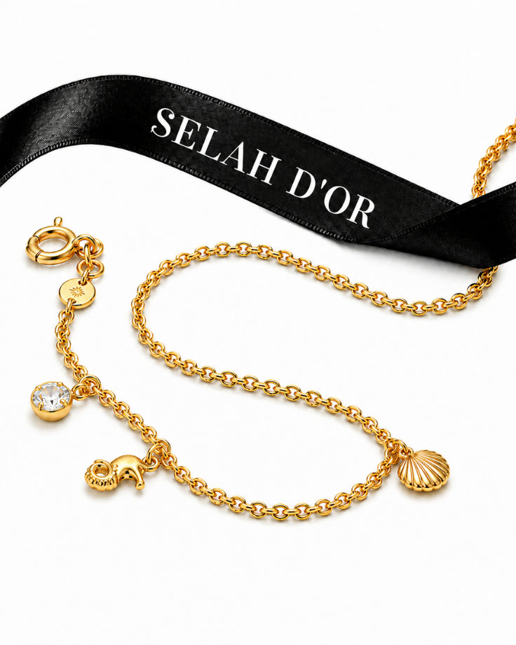 Pulseira Feminina Talassa Banhada em em Ouro 24k