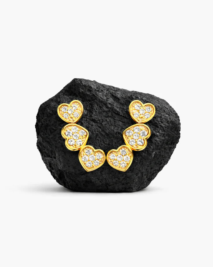 Brincos Femininos Cordis Banhados a Ouro 24k com Zircônia
