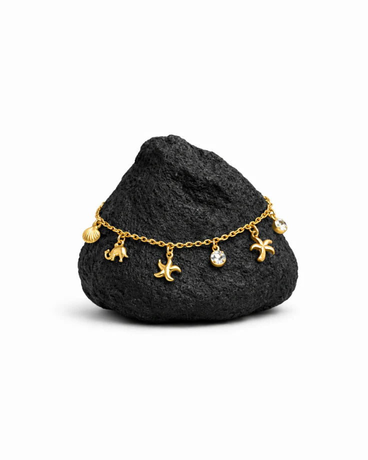 Pulseira Feminina Talassa Banhada em em Ouro 24k 