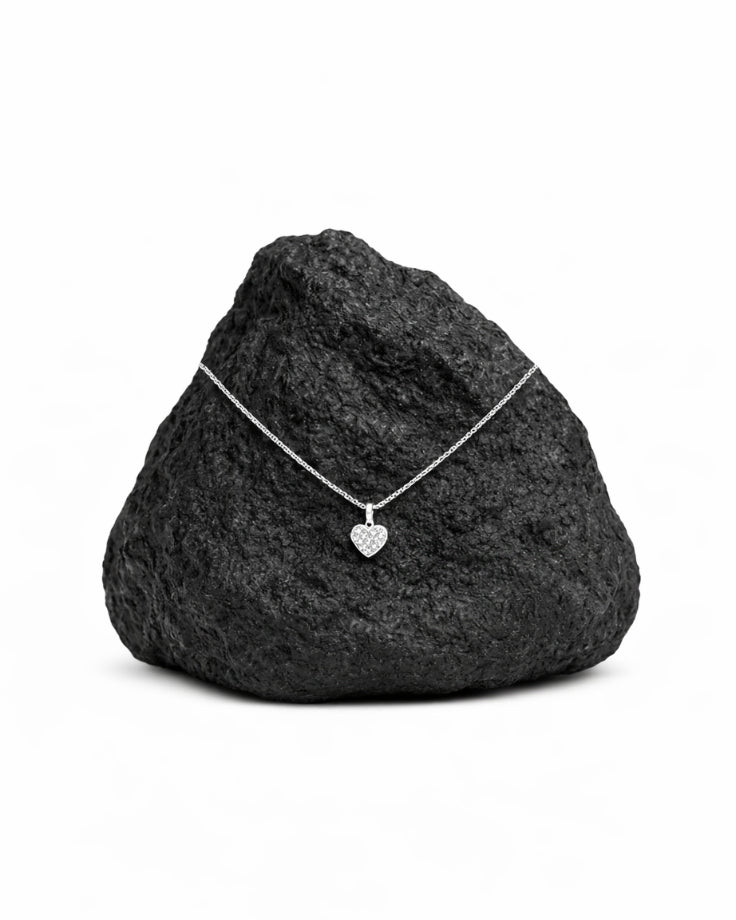 Colar Feminino Coração Amara em Prata 925 com Zircônia