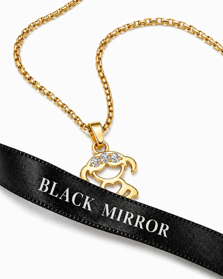 Colar Feminino Meinina Solitária de Mercúrio Banhada em ouro 24k