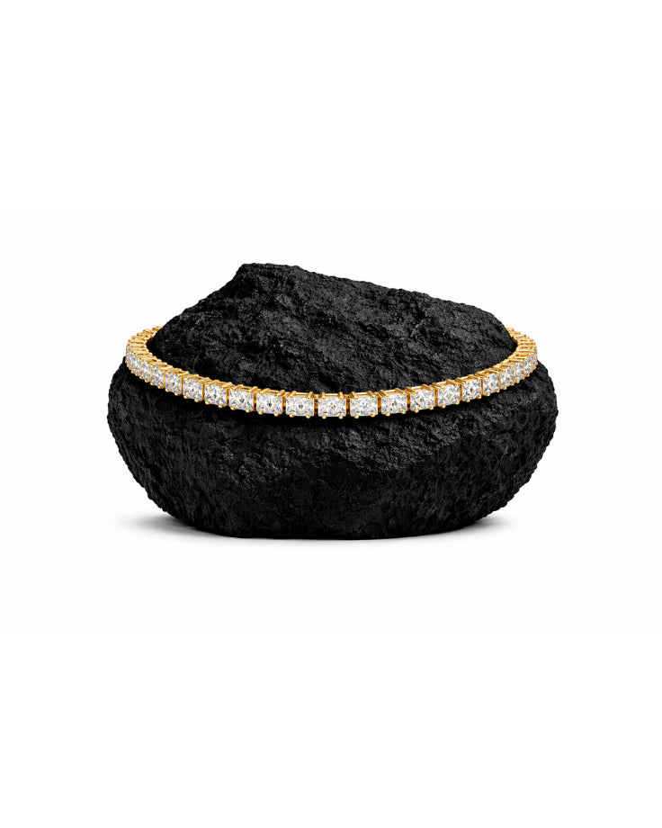 Pulseira Gandara em Ouro 24k com Zircônia